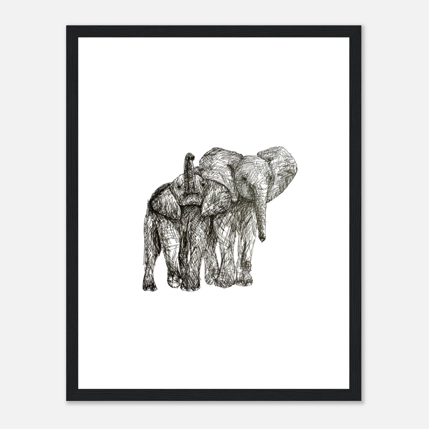 Elephant Classic Matte Paper Wooden Framed Poster