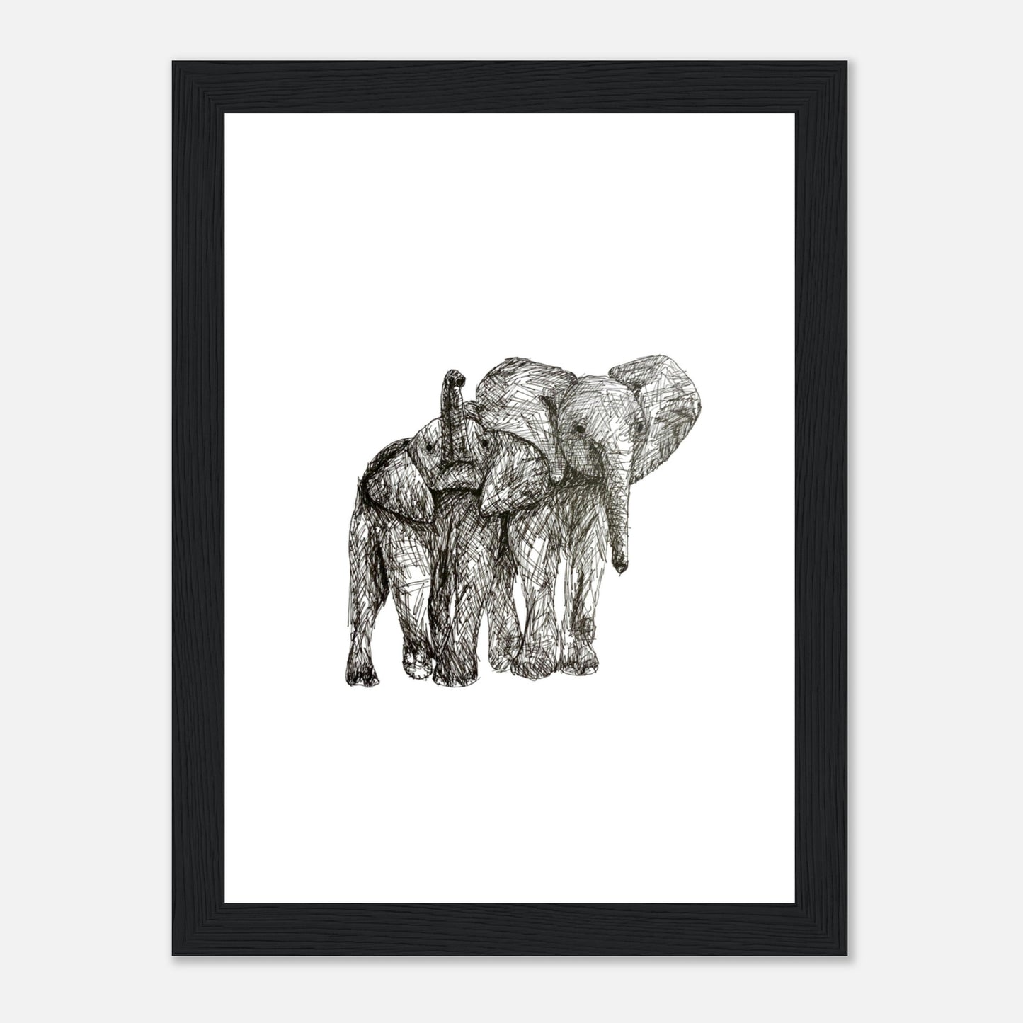 Elephant Classic Matte Paper Wooden Framed Poster