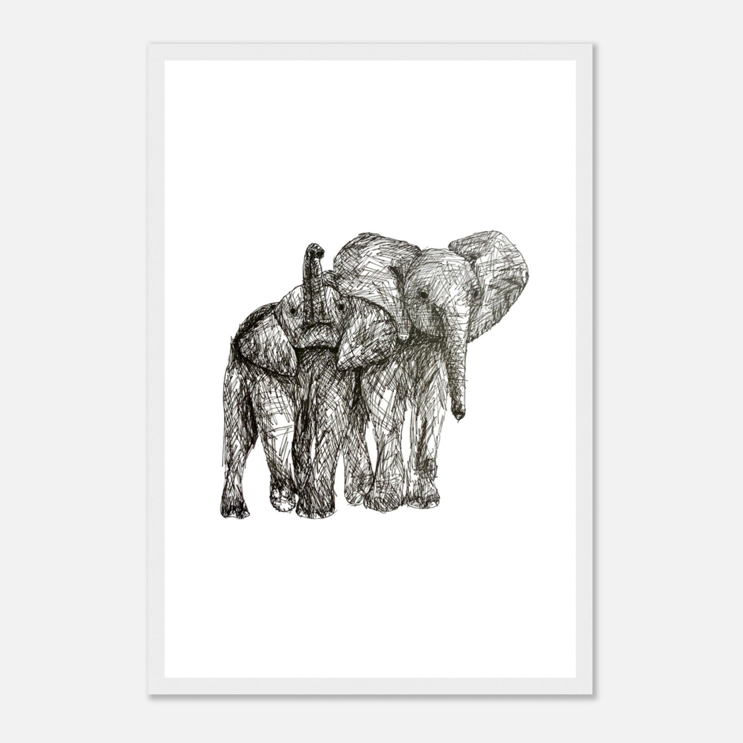 Elephant Classic Matte Paper Wooden Framed Poster