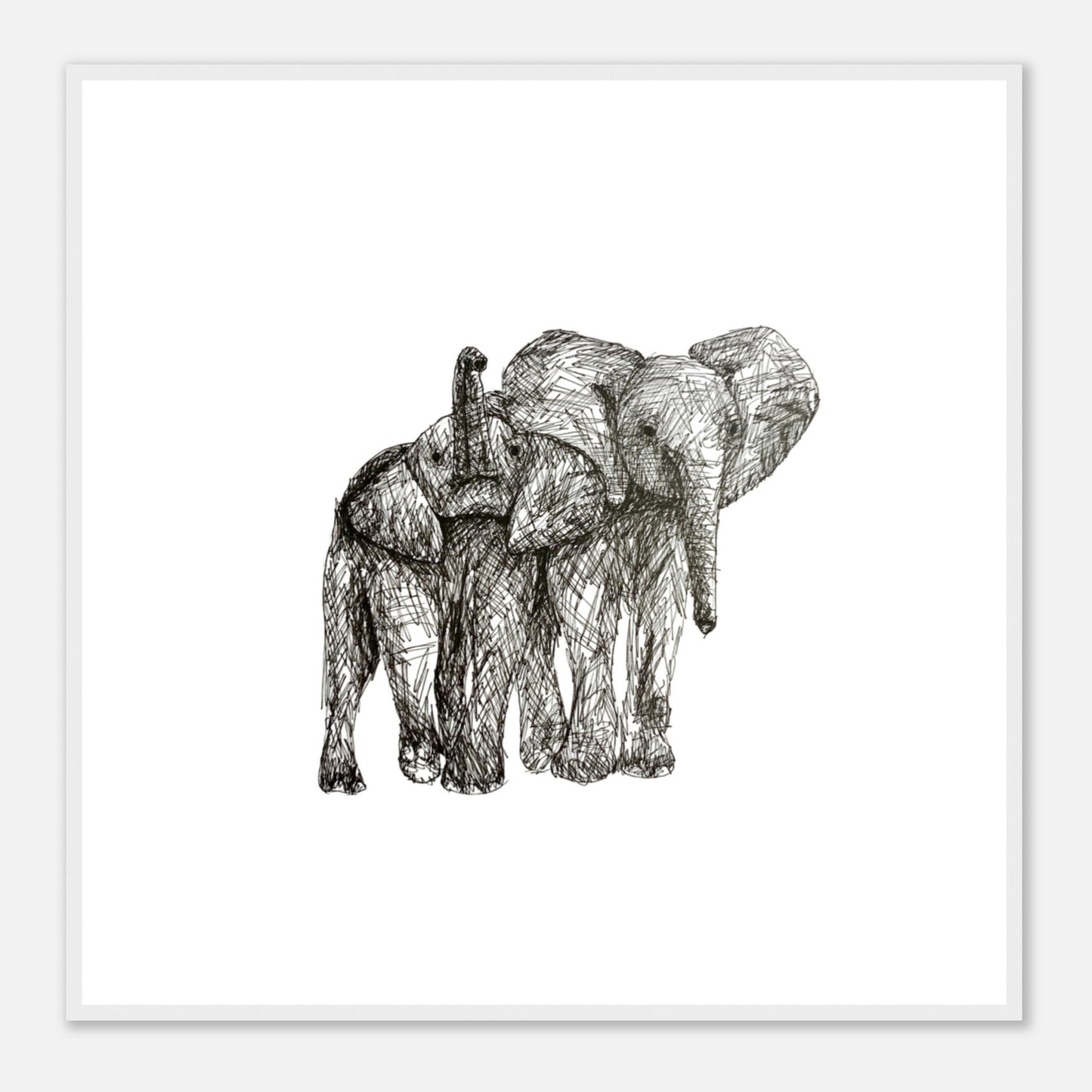 Elephant Classic Matte Paper Wooden Framed Poster