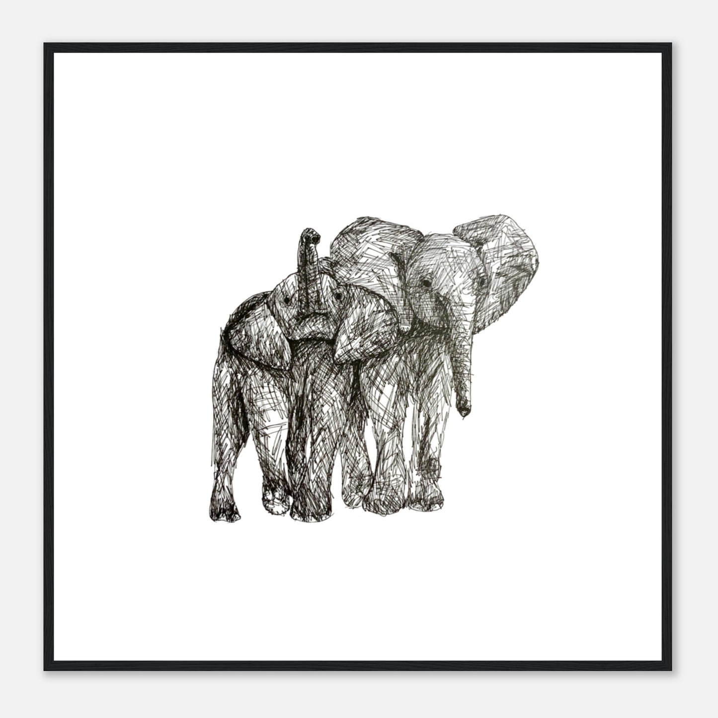 Elephant Classic Matte Paper Wooden Framed Poster