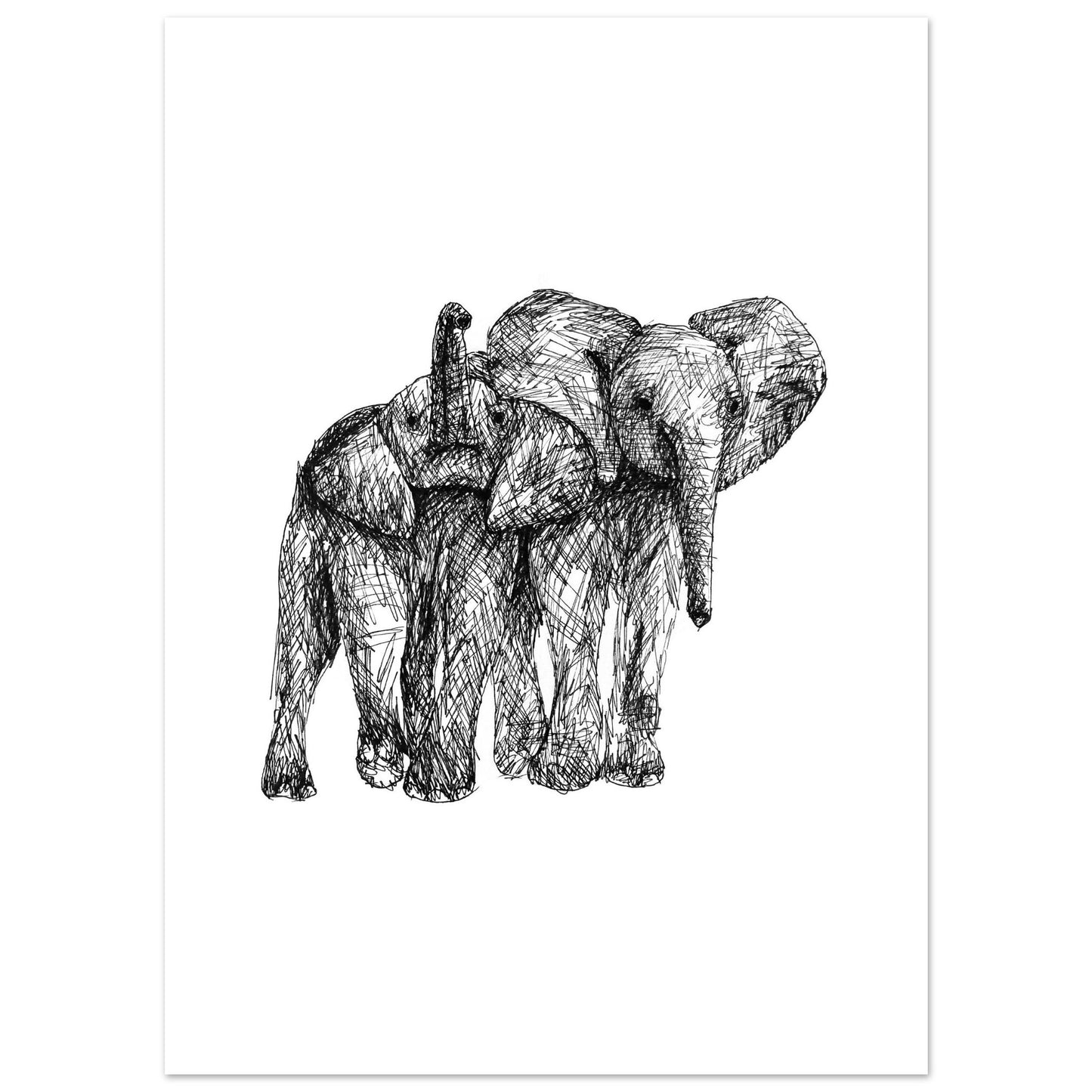 Elephants Fine Art Poster