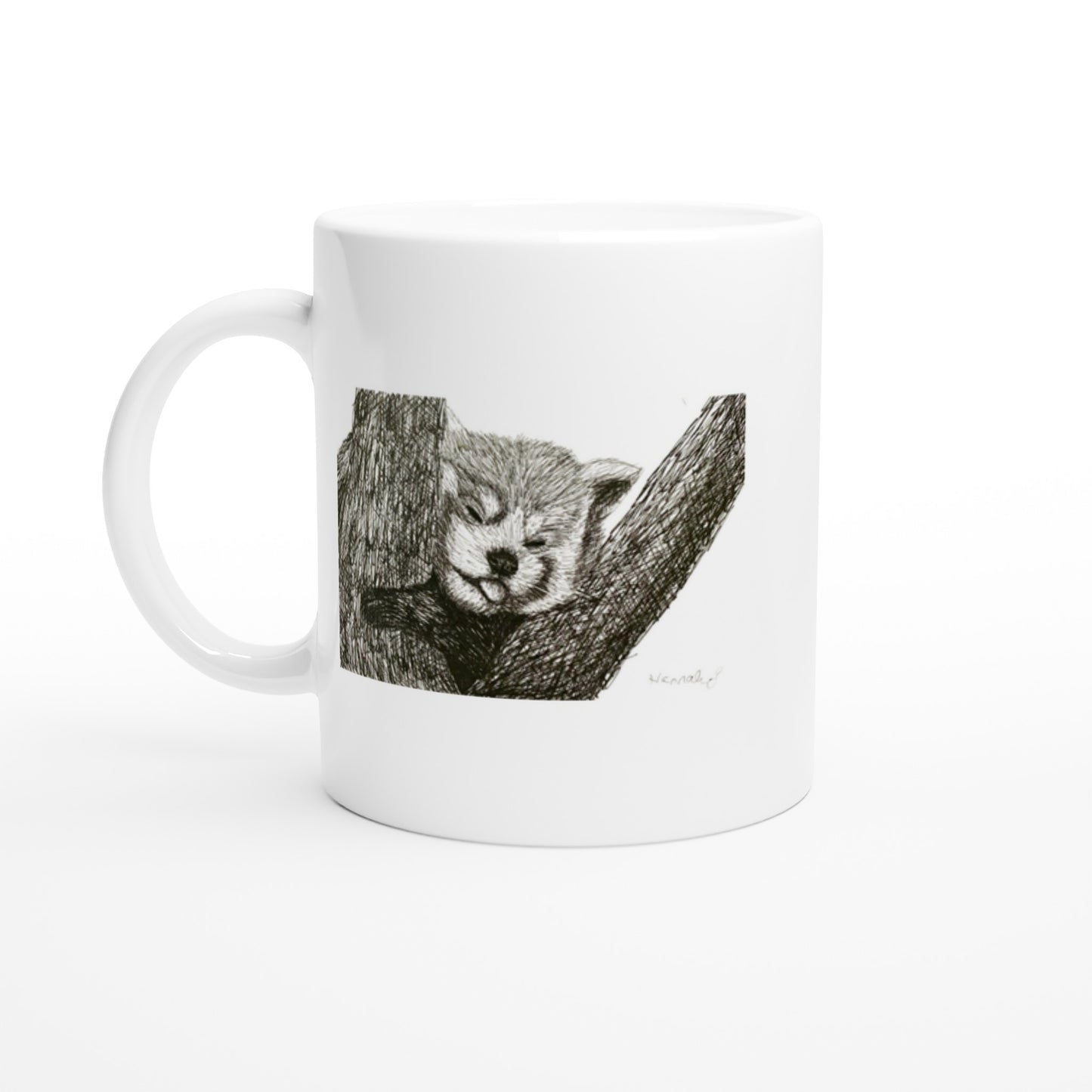 Red Panda White 11oz Ceramic Mug