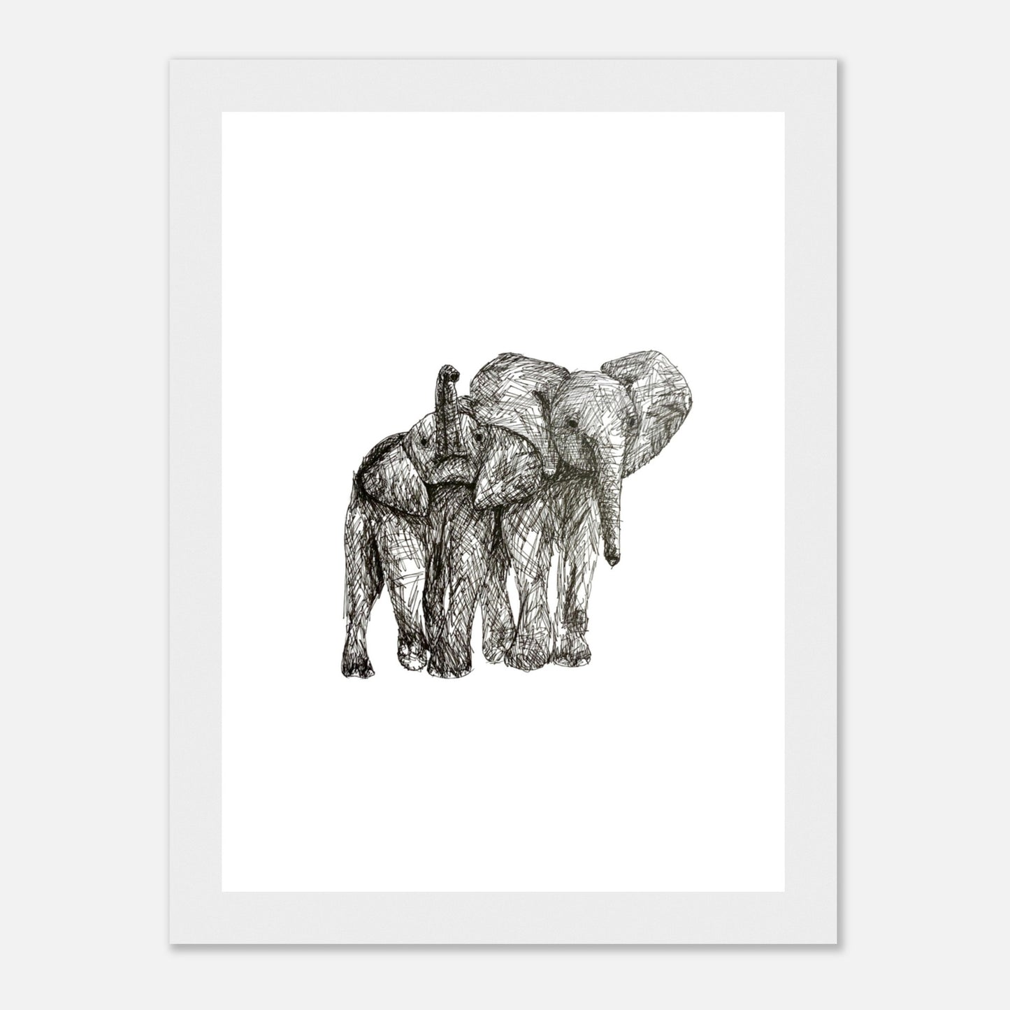 Elephant Classic Matte Paper Wooden Framed Poster