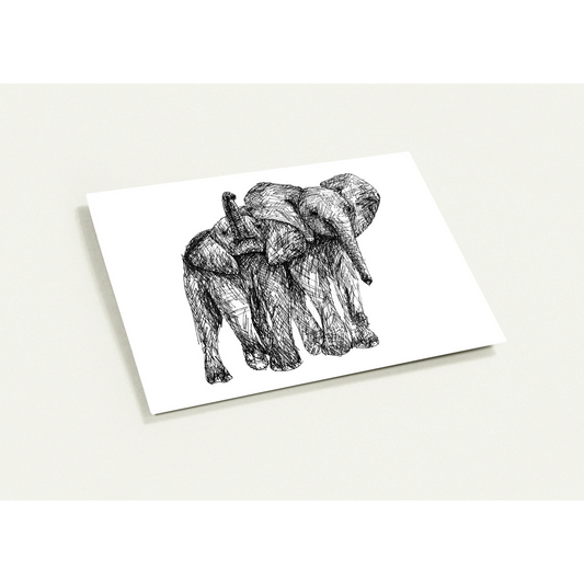 Elephant Pack of 10 Greeting Cards
