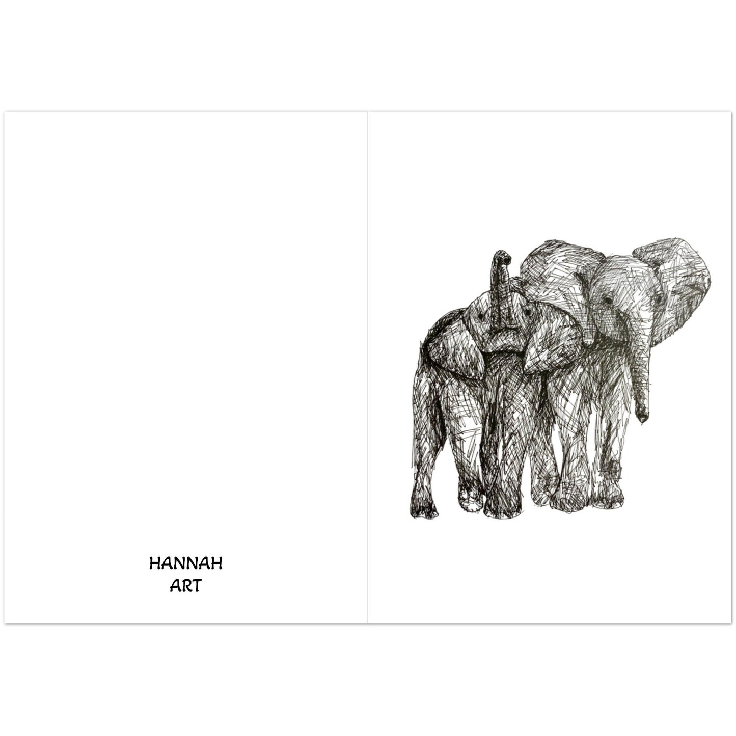 Elephant Pack of 10 Greeting Cards