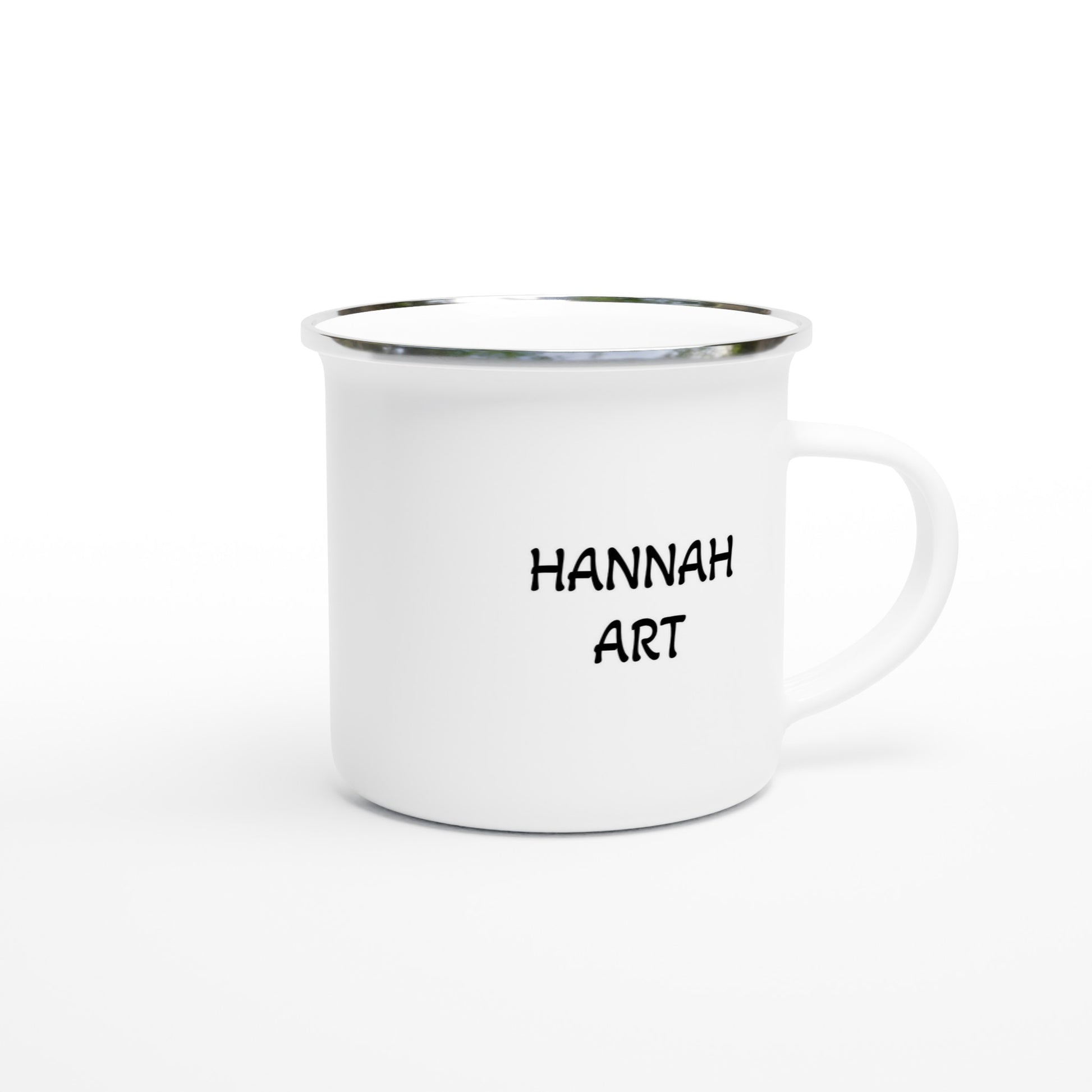 Elephant White 12oz Enamel Mug