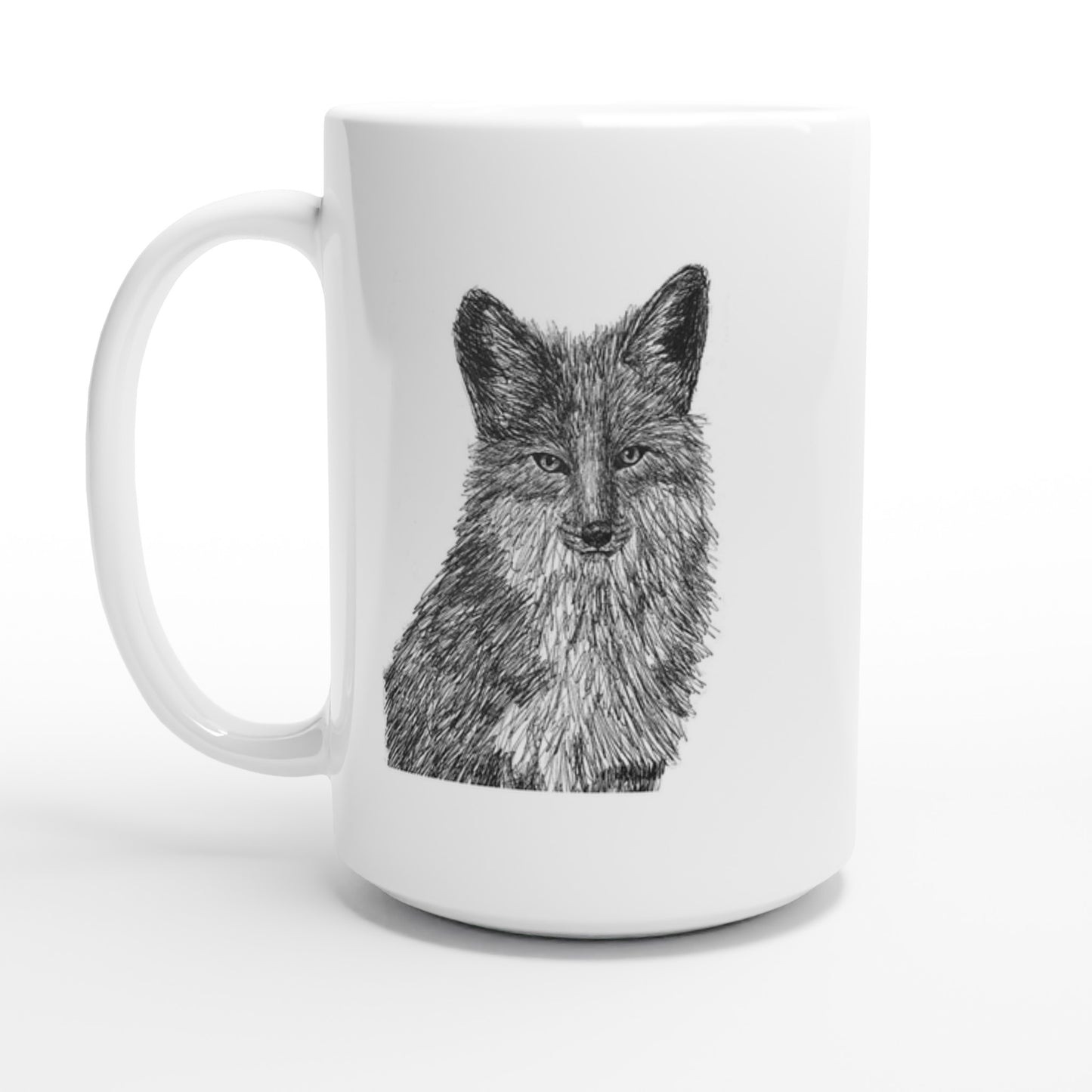 Fox White 15oz Ceramic Mug