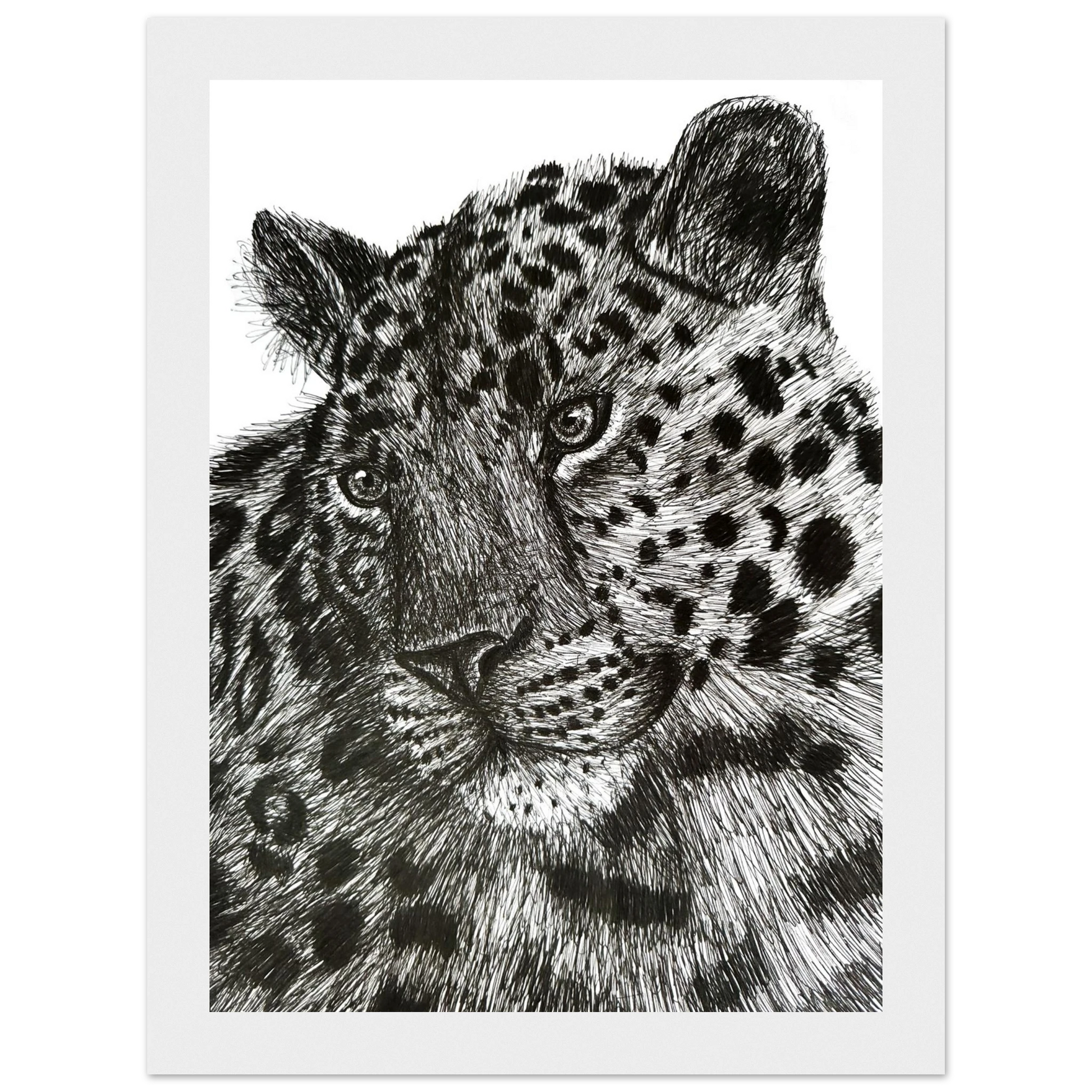 Leopard Classic Matte Paper Wooden Framed Poster