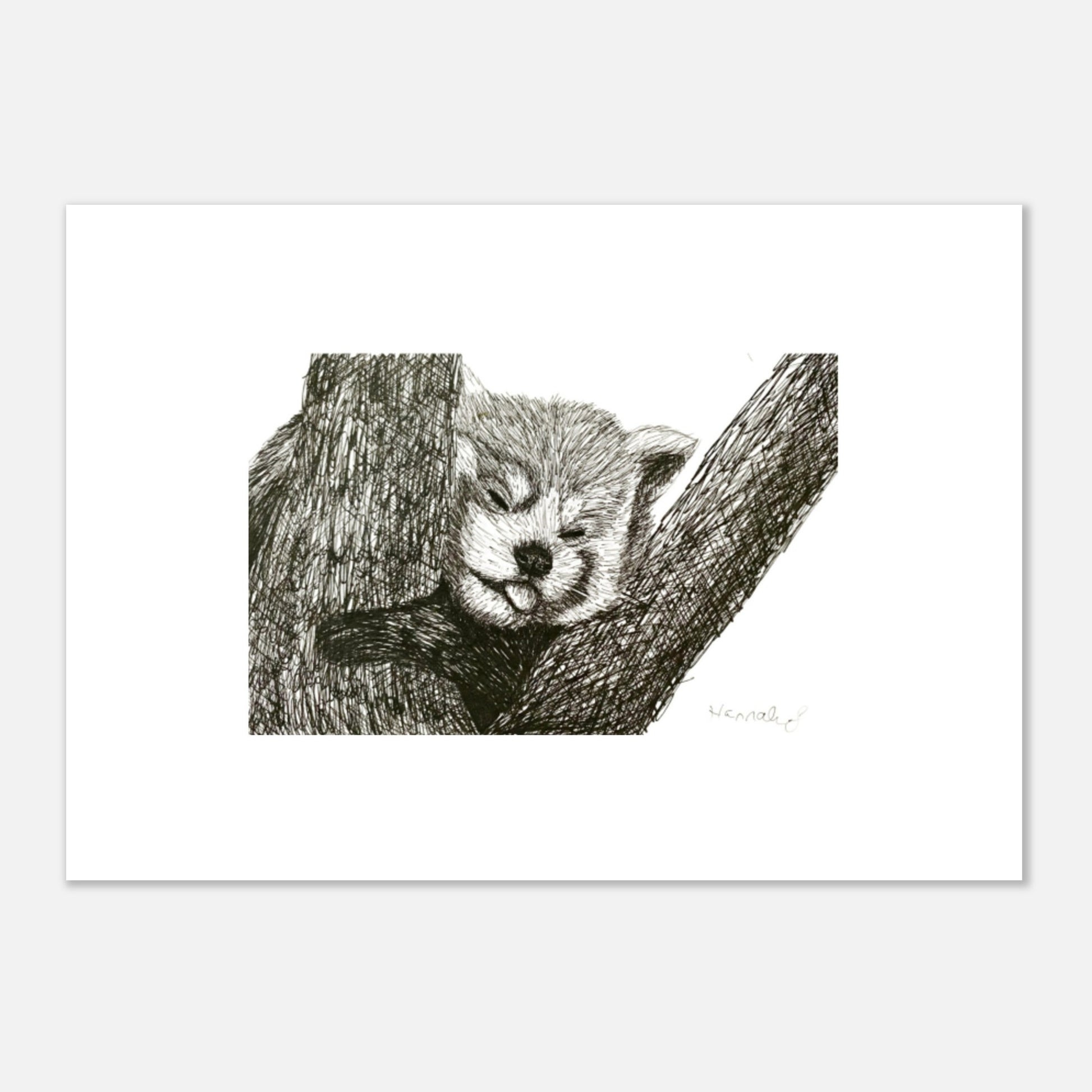 Red Panda Premium Semi-Glossy Paper Poster