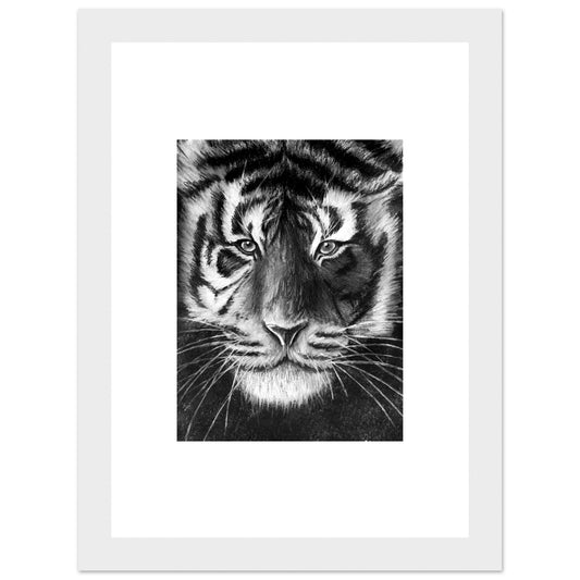 Tiger Classic Matte Paper Wooden Framed Poster