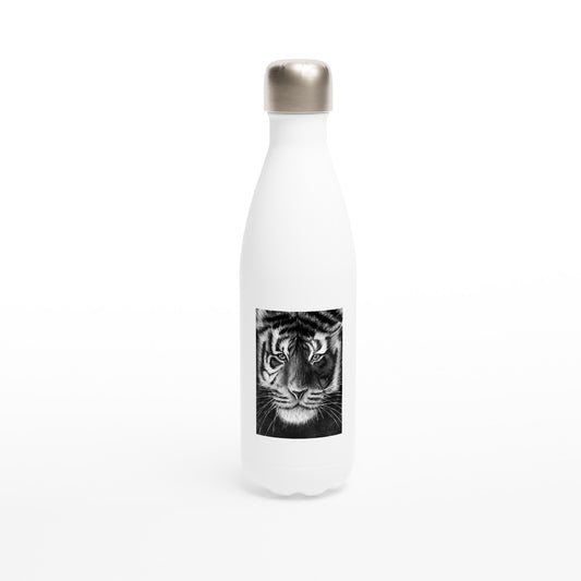 Tiger White 17oz Stainless Steel Water Bottle
