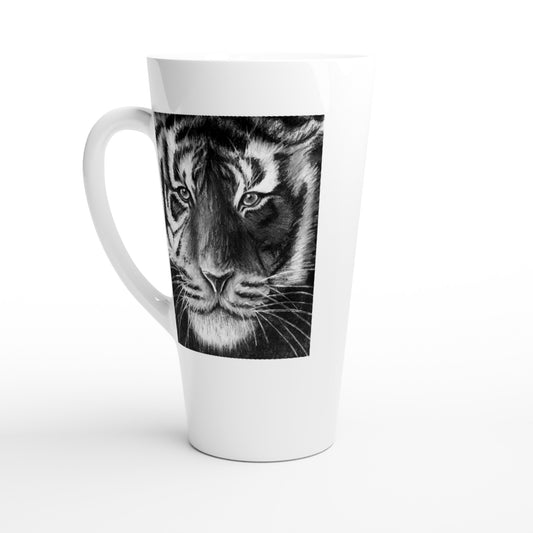 Tiger White Latte 17oz Ceramic Mug